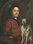William Hogarth The Painter and his Pug Norge oil painting reproduction